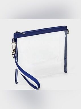 Wild Fable clear wristlet /clutch in navy